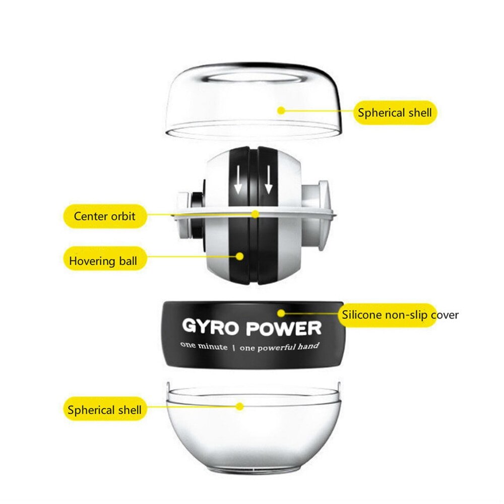 Auto-Start Spinner Gyroscopic Wrist Power Ball Metal PowerBall With LED Light Arm Fingers Wrist Muscle Strengthener Hand Ball