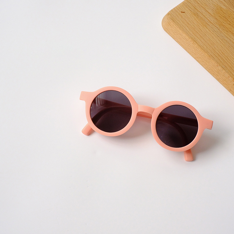 Gafas De Sol redondas con montura pequeña para niños y niñas, lentes De Sol plegables con protección UV400, Estilo Vintage, a la , para exteriores: Blanco