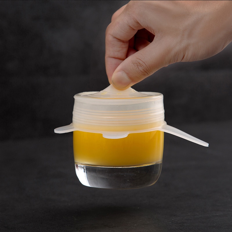 6 Stks/set Silicone Voedsel Cover Herbruikbare Stretch Vacuüm Seal Wrap Wrap Keuken Organisatie Pot Schotel Verse Houden Verzegelde Deksels