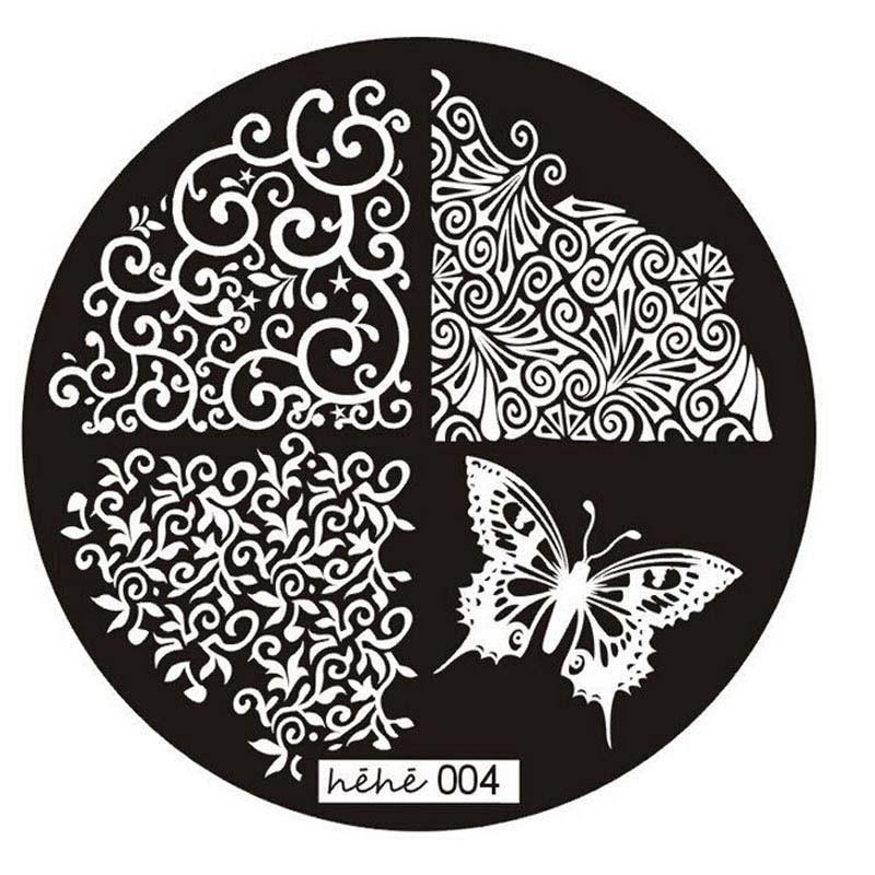 Mønster negle stempling plader stål plade nail art billede stempel stempling plader manicure skabelon 2 jy 24: 004