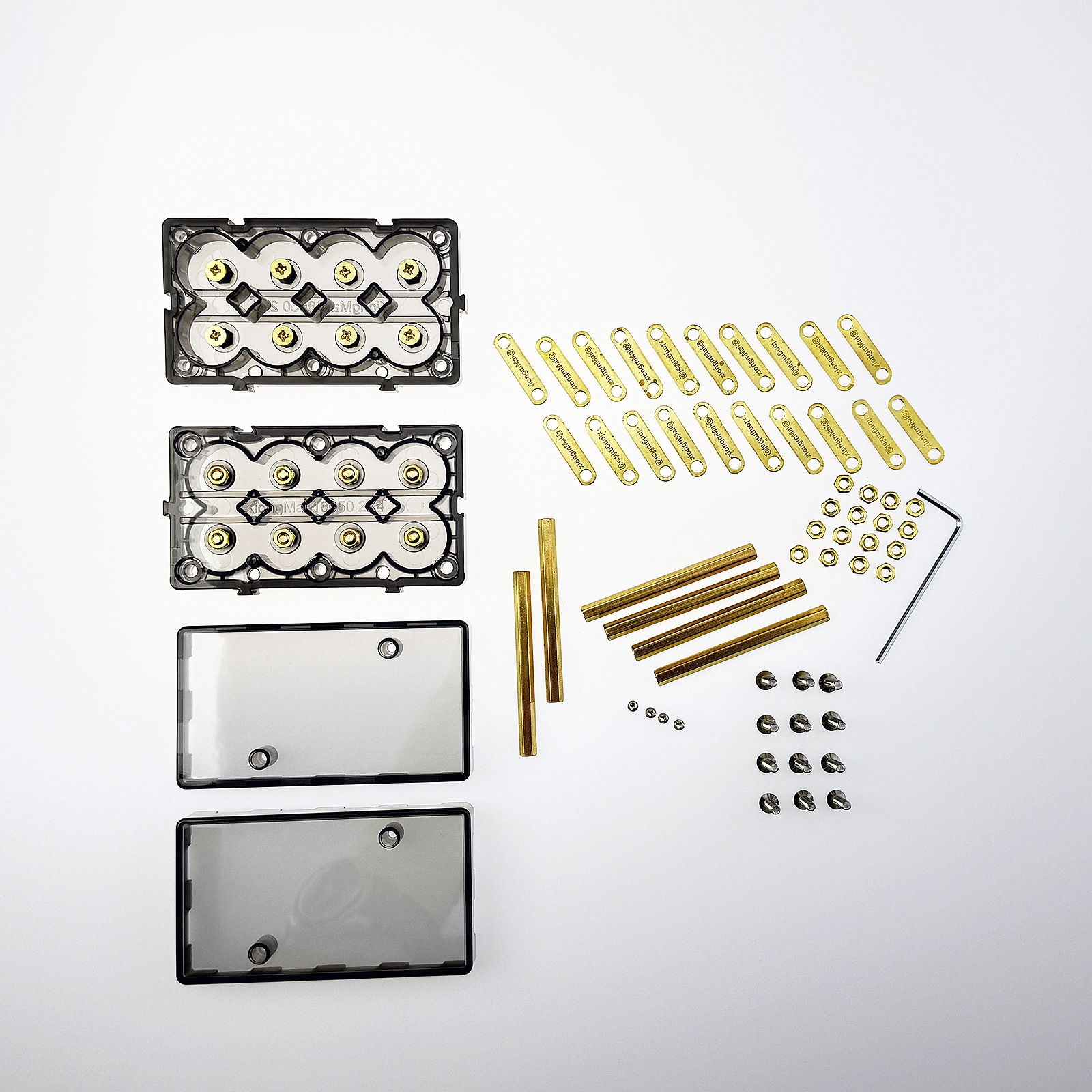 Batterijhouder voor 18650/21700 Batterijen - Splicebare DIY Kit voor 12V/24V/48V Energieopslag - Hoge Stroom Ondersteuning: Blauw
