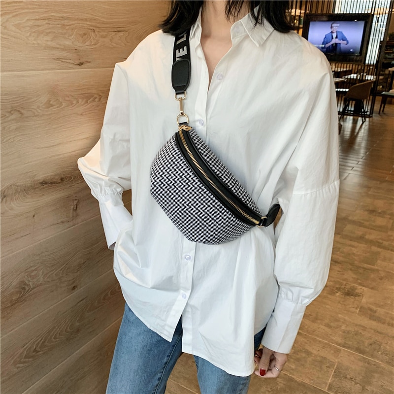 Frauen Gestreifte Taille Tasche fanny Pack PU Leder Schulter Crossbody Brust Taschen Weibliche Gürtel Tasche Banane Hüfte geldbörse