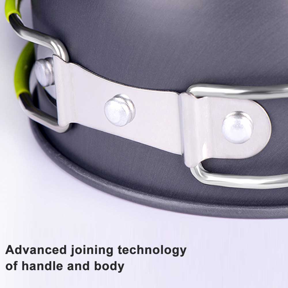 1 Set Pot Portable Cookware Utensils 1-2 Persons Ultralight Pot Pan For Outdoor Camping Backpacking Hiking Picnic