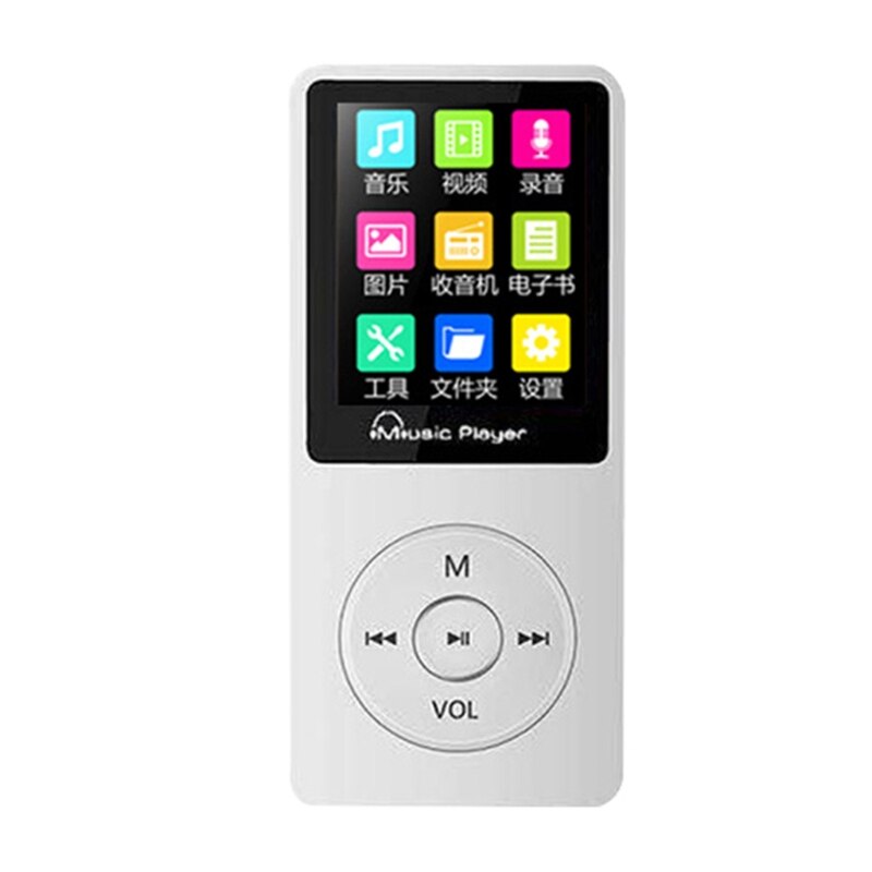 Tragbarer mp3- player-mediaplayer mit 60 stunden wiedergabezeit und 2 stunden ladezeit (usb-stromversorgung), unterstützt bis zu  to 128gb t-flash-karten.
