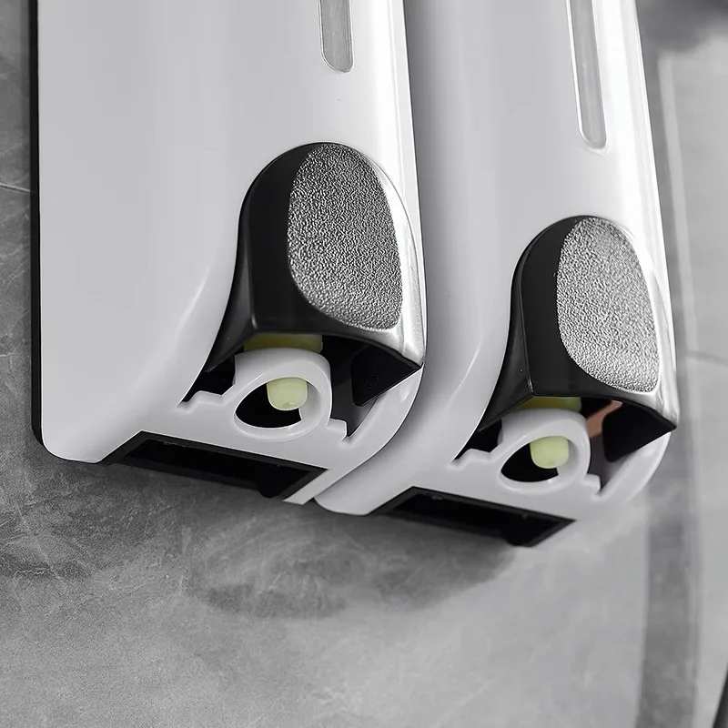 Wall-Mounted Bathroom Soap Dispenser Bottle Press No Punching Hotel Guest House Shampoo Bath Gel Box Home Decor Hardware