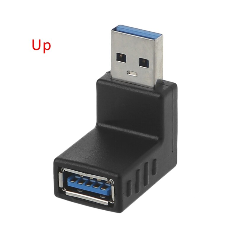 Data Transfer Splitter 90 Degree Left Right Angled USB 3.0 A Male To Female Adapter Connector For All Devices: to UP