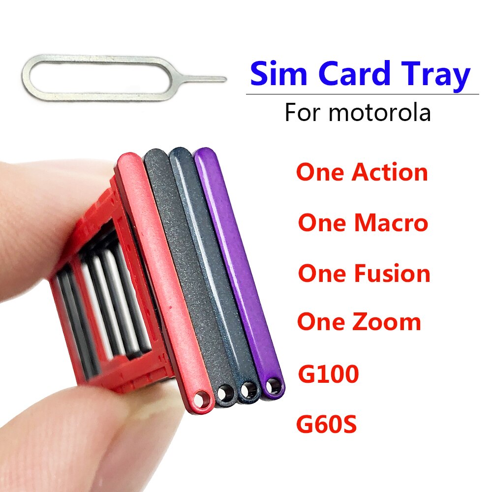 Sd Sim-kaart Lade Voor Motorola Moto Een Macro Action Zoom Fusion G100 G60S Sim-kaart Houder Lade Slot Houder adapter Socket