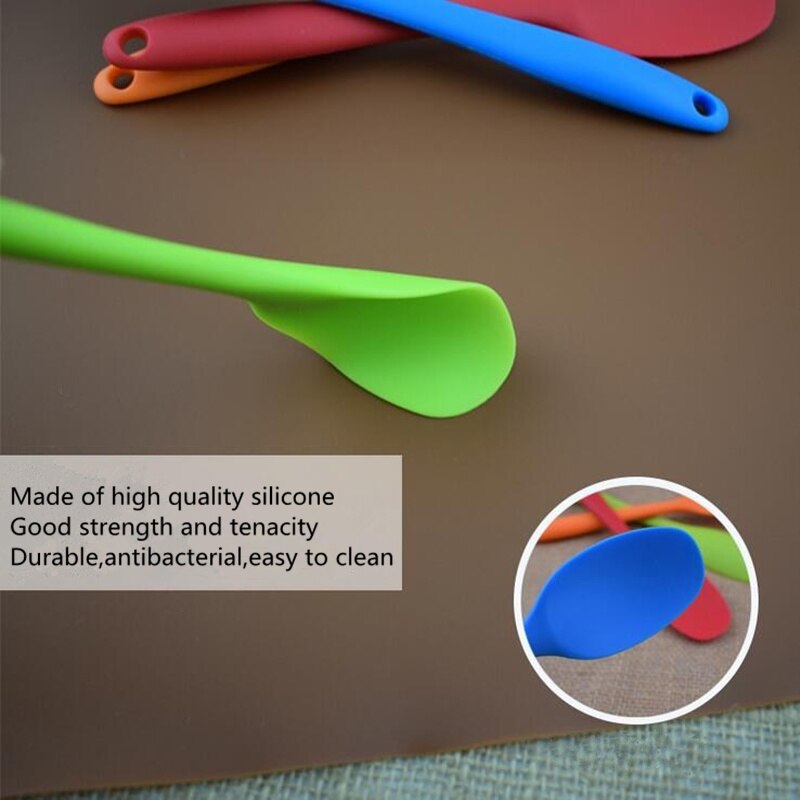  Heat Resistant Integrate Handle Silicone Spoon Scraper Kitchen Utensil Turners Spatula Pan Spatula Cake Kitchen Cooking Tool