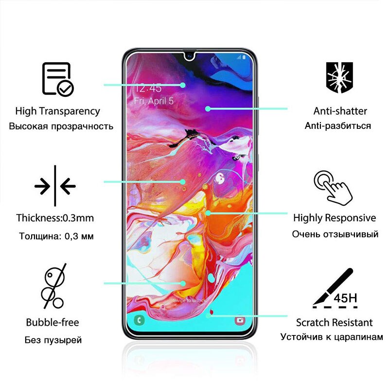 3Stck Schutz Glas auf Für Samsung Galaxis A50 A51 A71 A70 Gehärtetem Bildschirm Schutz Für Samsung A10 A30 A40 a60 A80 A90 A20E