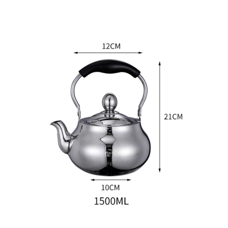 Stainless steel teapot thickened with kungfu tea small teapot brewing flower tea pot with filter screen Tea making teapot family: 1.5L
