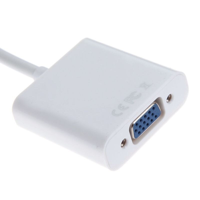 1080p micro-hdmi/mini hdmi/hdmi-vga-muunnin sovitin o videokaapelilla mustavalkoinen