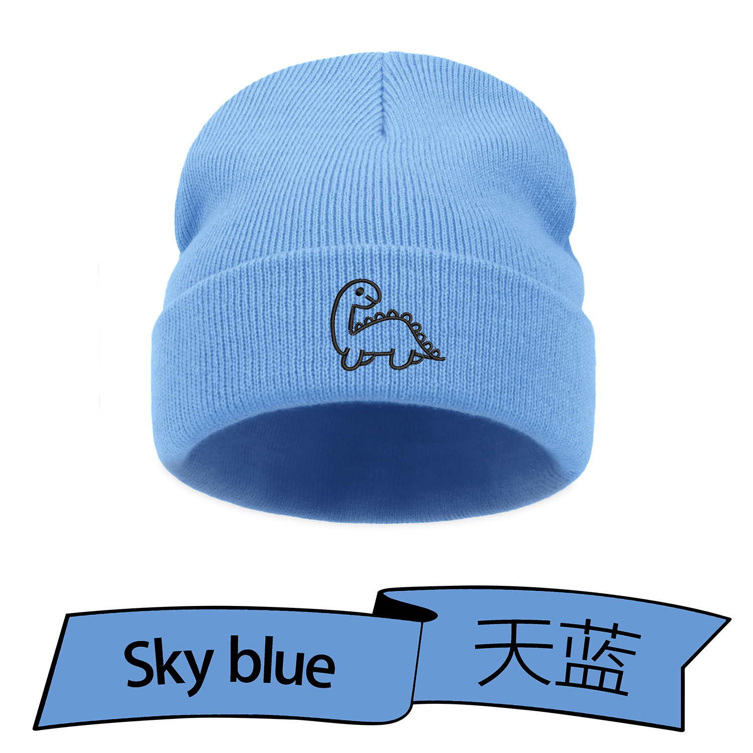 Chapeau de bébé pour enfants, chapeau tricoté brodé pour -né, mignon dinosaure, bonnets pour enfants, garçons et filles, chapeau d'hiver pour la maison