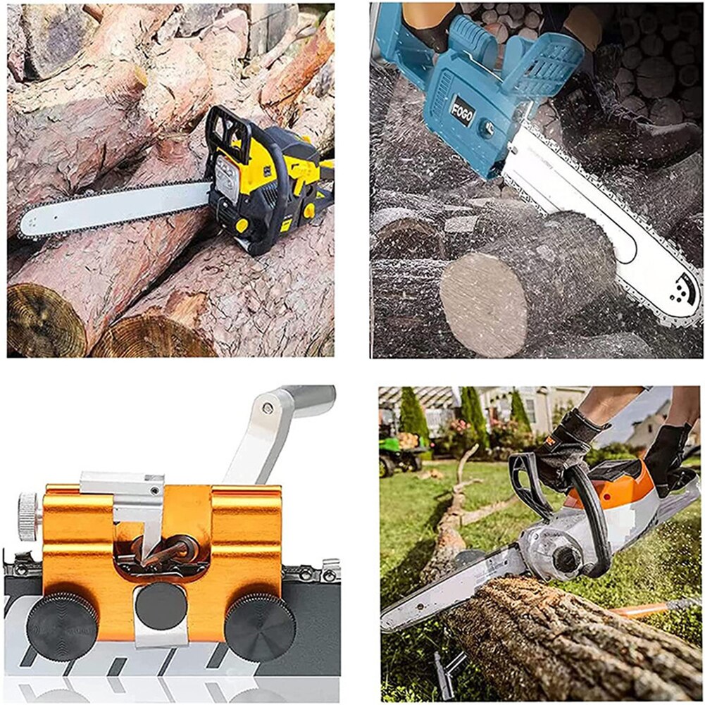 Chainsaw Sharpening Jig Hand-operated Chain Sharpener Portable Household Chain Sharpening Tools Easy To Use Chainsaw Sharpener