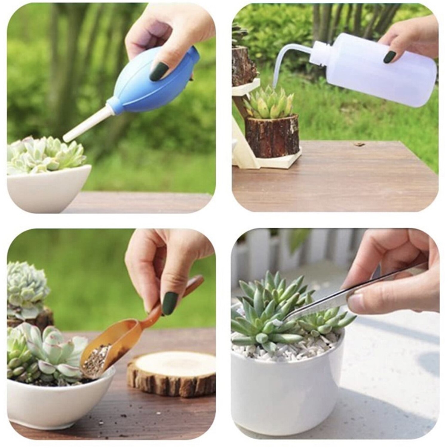 14PCS Garden Planting Tool Set Bonsai Succulent Transplanting Miniature Mini Garden Planting Gardening Hand Tools for Garden