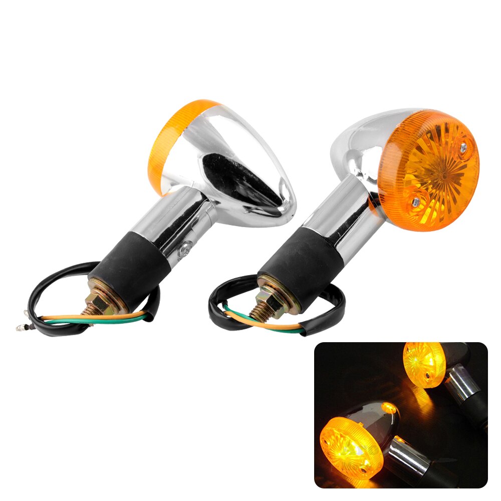 2 stücke 12V Universal Motorrad Schwanz Lampe Bernstein Blinker Für Honda Shadow Rebal CB VT VTX GL 1300 1800 Cruiser