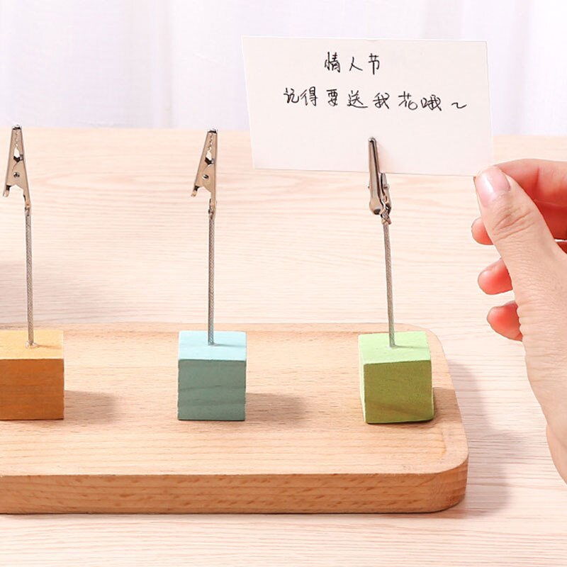 color log square message folder wrought iron memo folder memo folder desktop ornament postcard holder