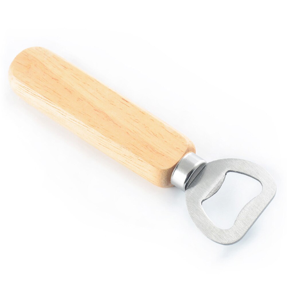 Abridor de botellas con mango de madera de 6 uds, abridor de latas de cerveza, herramientas de apertura, utensilio de cocina , abridor de botellas, sacacorchos