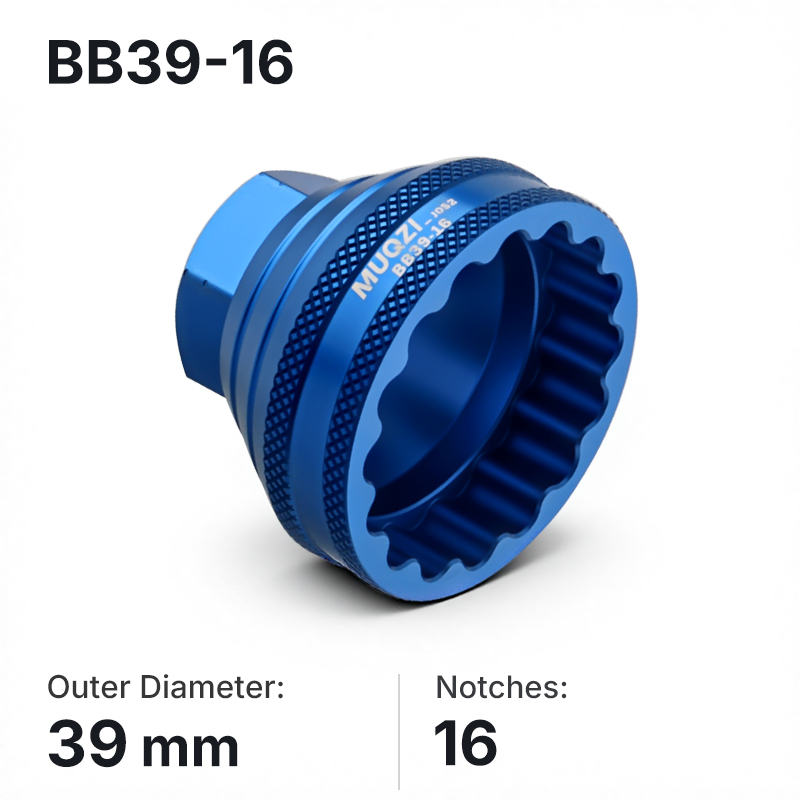 MUQZI Bottom Bracket Install Removal Tool 12/16-Notch Fits 39mm/40.5mm/44mm/45.6-46.6mm Outer Diameter BB Cups Bicycle Repaire: Red