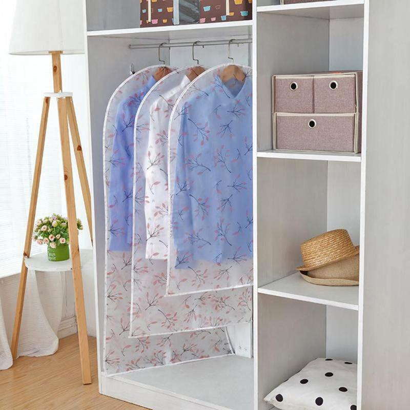 PEVA Kleidung Staub Abdeckung transparent Druck Wasserdicht Kleidungsstück Kleid Anzug Mantel Kleidung Abdeckung Hängen Tasche Kleiderschrank Lagerung Tasche