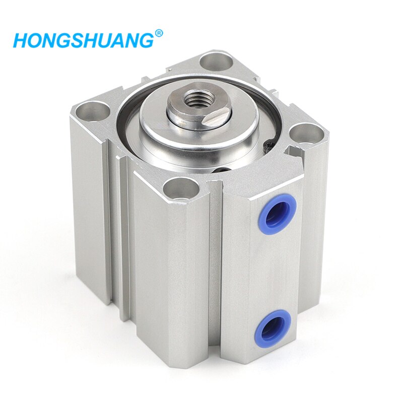 Sda Serie Pneumatische Compact Air Cilinder 25Mm Boring Naar 5 10 15 20 25 30 35 40 45 50mm Slag Dubbelwerkende Cilinder