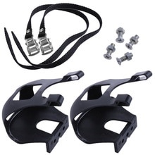 Neue Radfahren Rennrad Mountainbike Schwarz Zehe Clips Mit Riemen für Fahrrad Pedal