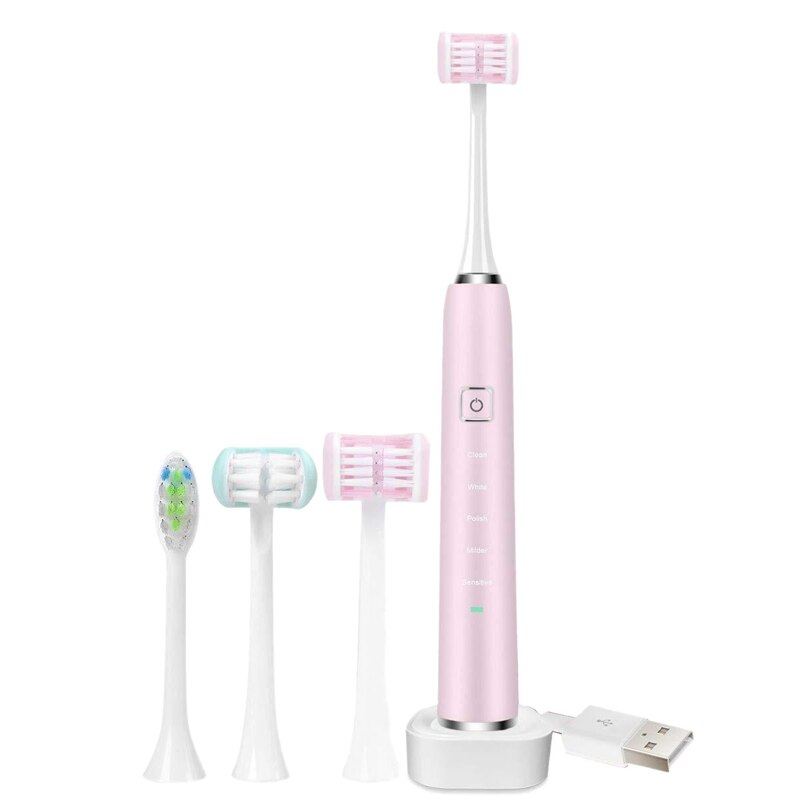 U-Shaped Three Side Electric Toothbrush Rechargeable Replacement Brush Heads Deep Cleaning Included Wraps Teeth Toothbrush: Default Title