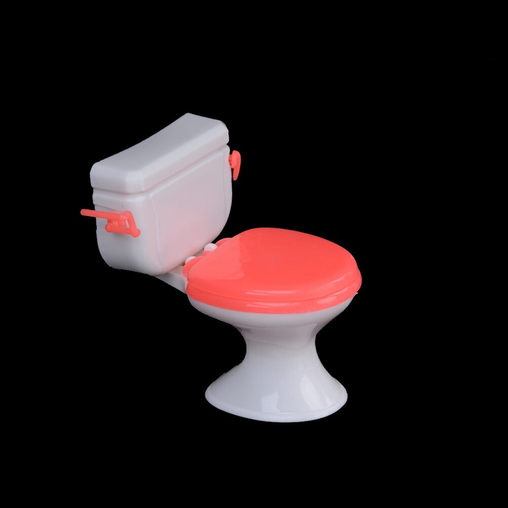 1Pcs Plastic Wc Pop Speelgoed Badkamer Meubelen Prinses Oceaan Namens Tool Pop Accessoires