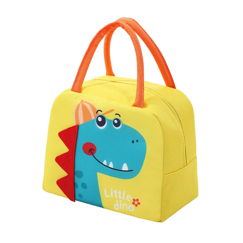 Cartoon Children's Lunch Bag Thermal Insulation Aluminum Film Waterproof Oxford Cloth Portable Lunch Bags Tote: Blue