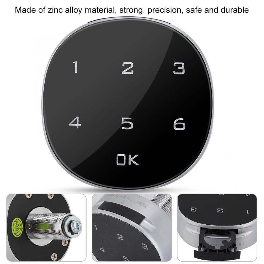 Cabinet Safe Lock Touch Screen Digital Electronic Password Coded Lock for Cabinet Mailbox File Sauna Drawer Password Lock