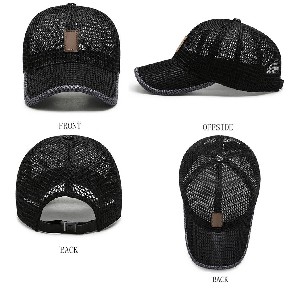 Lente Zomer Unisex Baseball Caps Ademende Mesh Cap Mode Effen Buiten Verstelbare Hoed Uv-bescherming Opvouwbare Emmer Cap