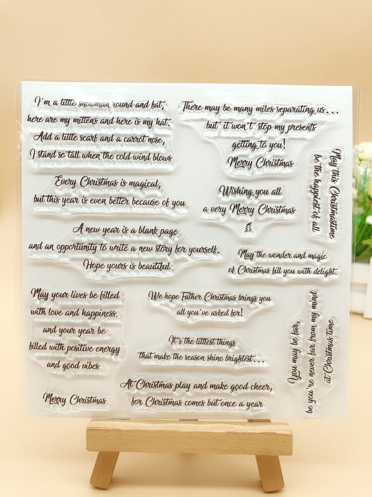 CLEAR STAMPS Christmas Wreath Tree Scrapbooking Handmade Card Album Paper Craft Rubber Transparent Silicon AlinaCraft: E