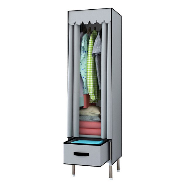 luxury 1 drawers DIY Non-woven Folding Portable Wardrobe Bedroom Furniture Bedroom Storage Cabinet