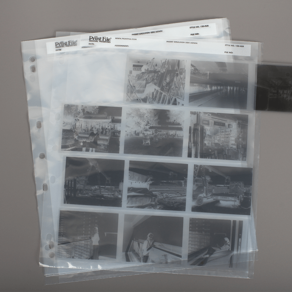 PrintFile 120mm Negatieven Filmbeschermers Pagina's 120mm Filmzuurvrije Opslagzakken Standaard Bindpagina's