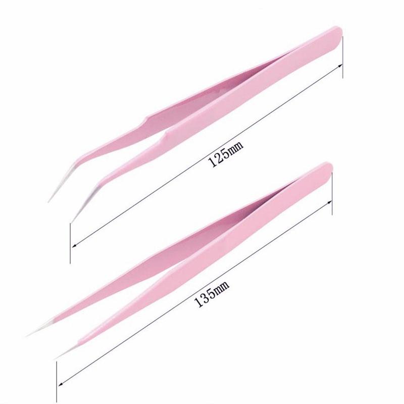 Kleurrijke roestvrijstalen pincet, gebogen/recht, industriële kruisvormige wenkbrauwgereedschappen, antistatische naai-pincet en accessoires  k7 w 1