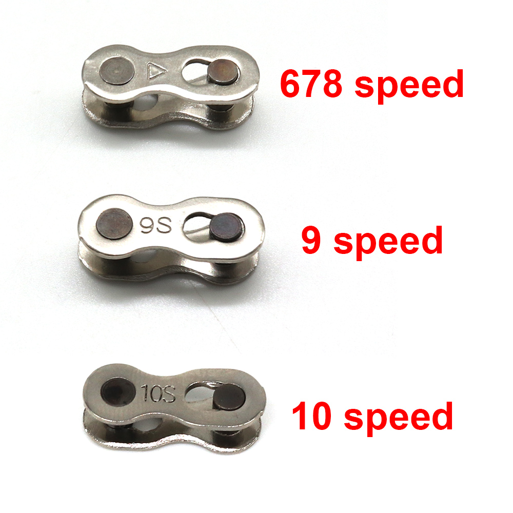 Correntes de bicicleta de estrada e de montanha, conector de corrente de bicicleta para 6/7/8/9/10, 1 par peças de bicicleta para corrente mestre rápido, velocidade rápida