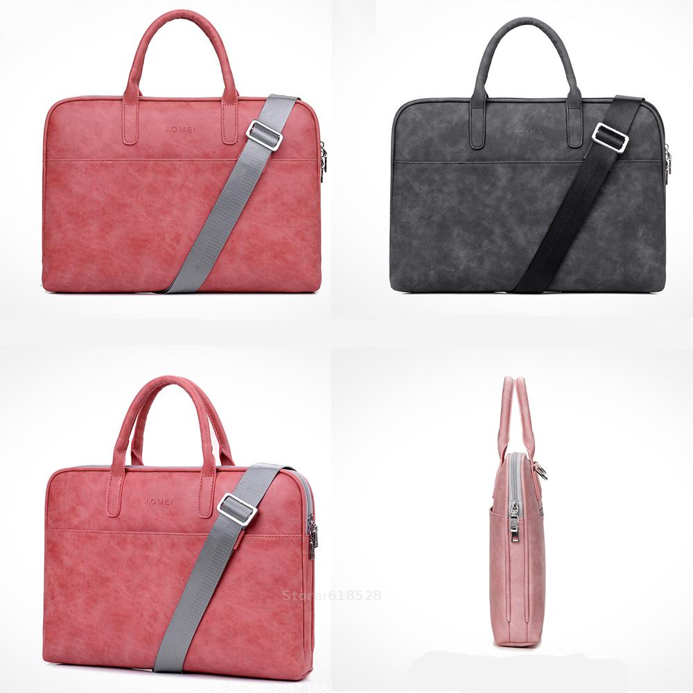 Maletín para ordenador portátil, a la , de Pu, resistente al agua y a los rasguños, 13, 14, 15 pulgadas, para Notebook, bolso de hombro, funda de transporte para hombres y mujeres