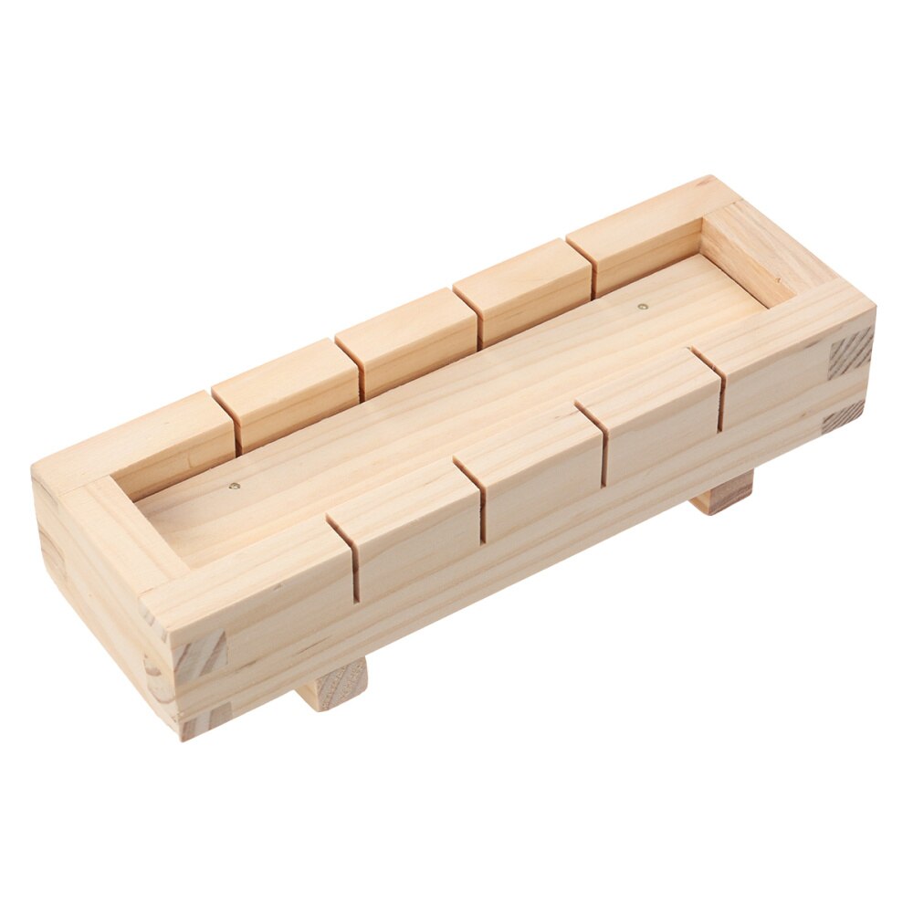 Wooden Rectangular Sushi Press Mold Box Sushi Making Kit DIY Sushi Rice Roller Molds Sushi Kitchen Making Tools (As Shown)