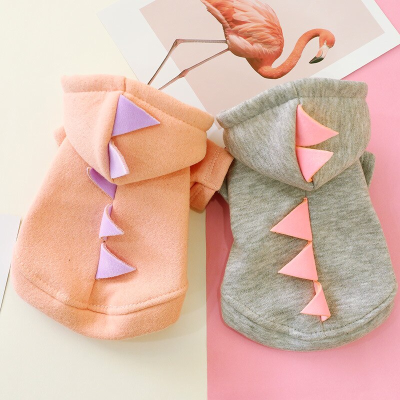 Sweat à capuche en forme de dinosaure pour chien et chat, vêtement d&#39;hiver pour animaux de compagnie, Costume pour petits chiens, Yorkshire Shih Tzu