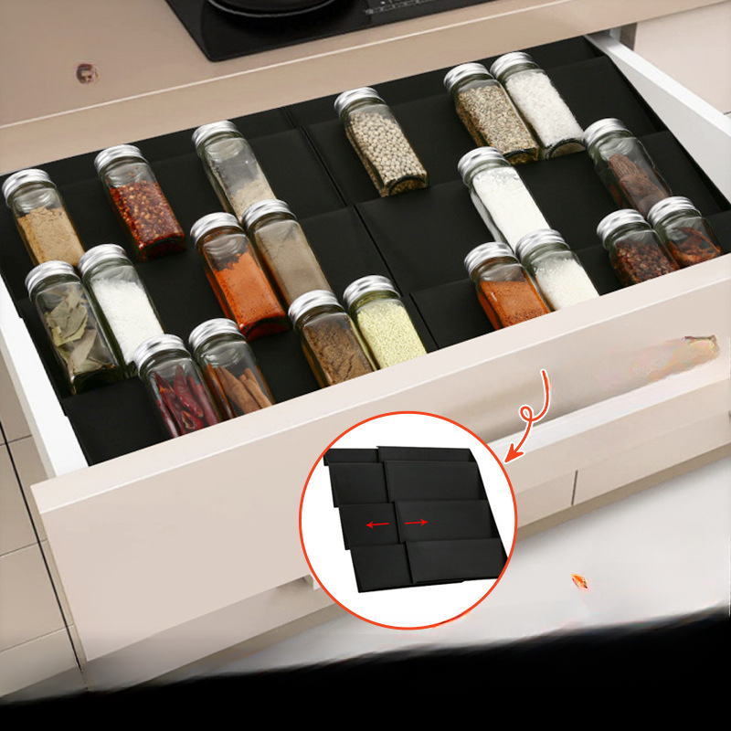 Krydderhylle stige krydderhylle kjøkken krydderflaske krydderkrukke stativ skuff oppbevaring krydderhylle kjøkken oppbevaring