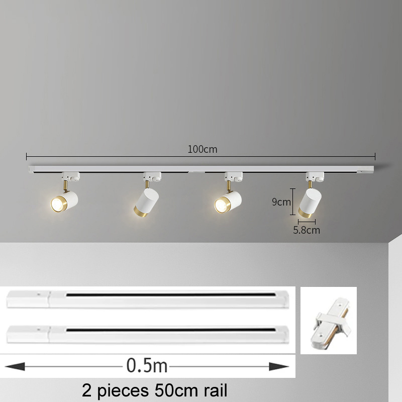 GU10 LED Ceiling Light Spotlight House Decoration Corridor Track Lamp Angles Adjustable Decor Rail Ceiling Lamp Lighting Fixture: Light purple