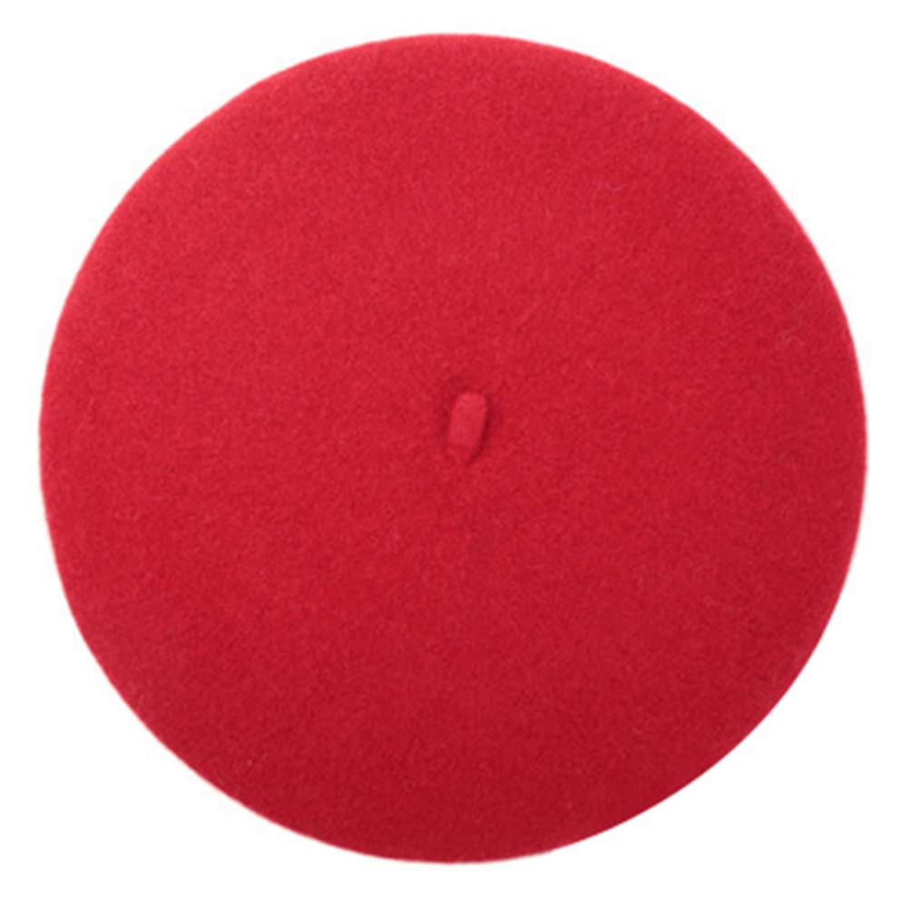 Elegent britisk dame kvinner strikket beret lue ski luer tam lokk lue xin: Rød