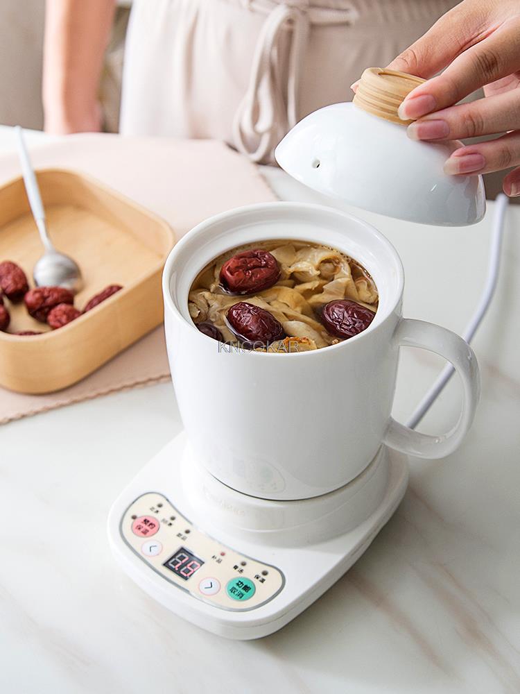 220V 120w 0.6L Bone ceramic slow cooker Health pot Electric stew cup automatic appointment insulation 140x115x190mm