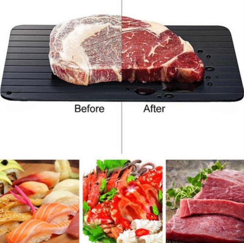 Thaw Frozen Food Fast Defrosting Tray Meat Fruit Quick Defrosting Plate Board Defrost Kitchen Gadget Tool