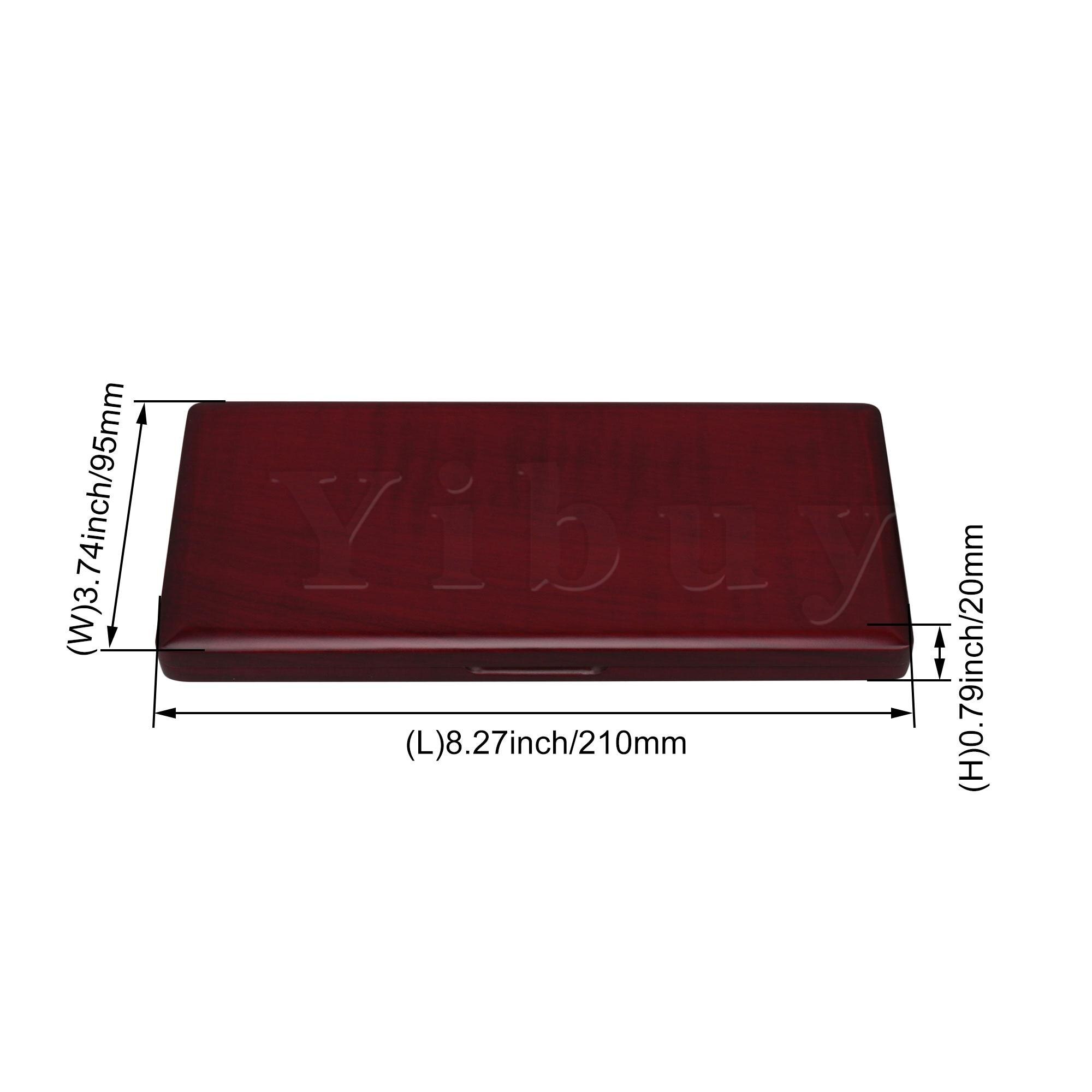 Yibuy-caja de lengüeta Oboe de Color madera roja, soporte de Lengüetas para paquete de 10 palos
