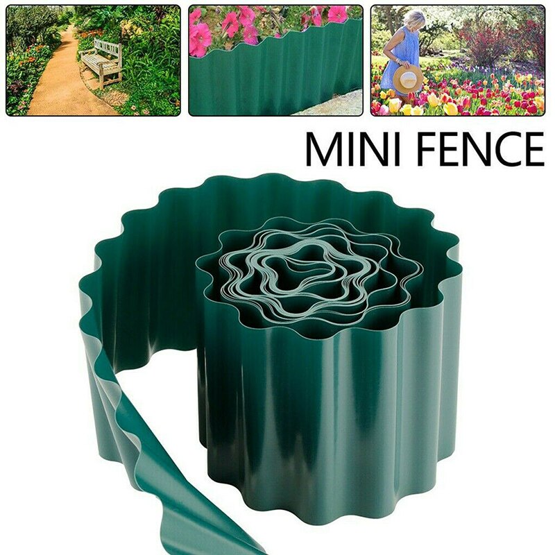 10/12/15/20CM Lawn Border Fence Garden Grass Edge Border Fence Wall Roll @LS