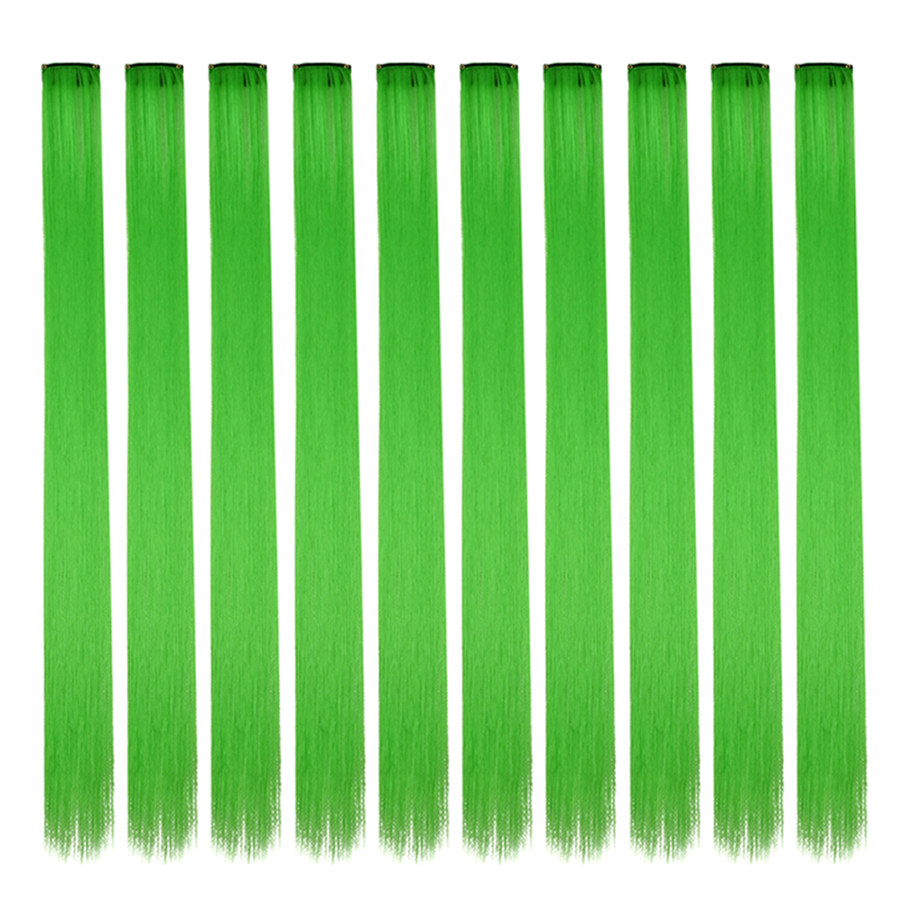Synthetische 10 Stuks Steil Hair Extensions Clip In Haarstukjes 22 Inch Hightlight Kleurrijk Haar Voor Vrouwen Feest Cosplay: 1B/27HL
