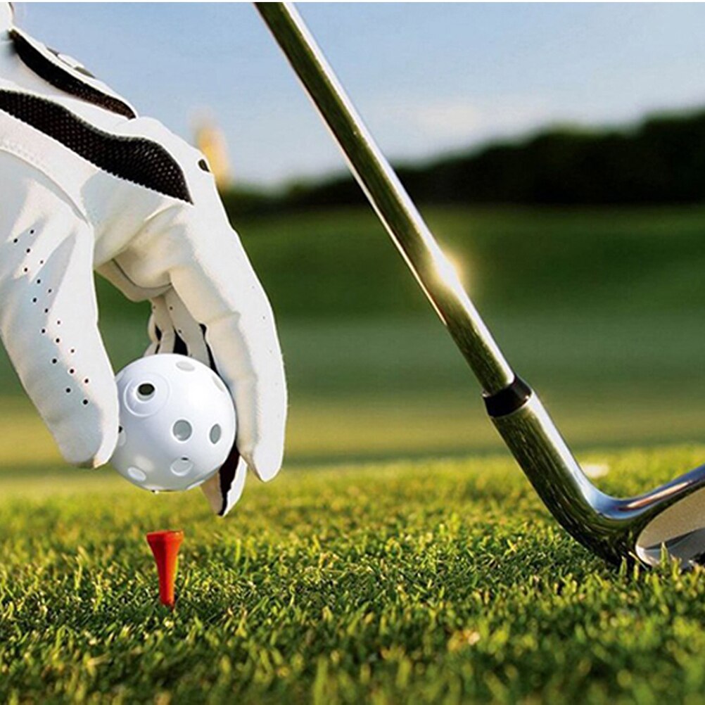 20 Pcs Air Flow Hollow Golf Balls Plastic Training Balls for Indoor Outdoor Golf Practice (White)