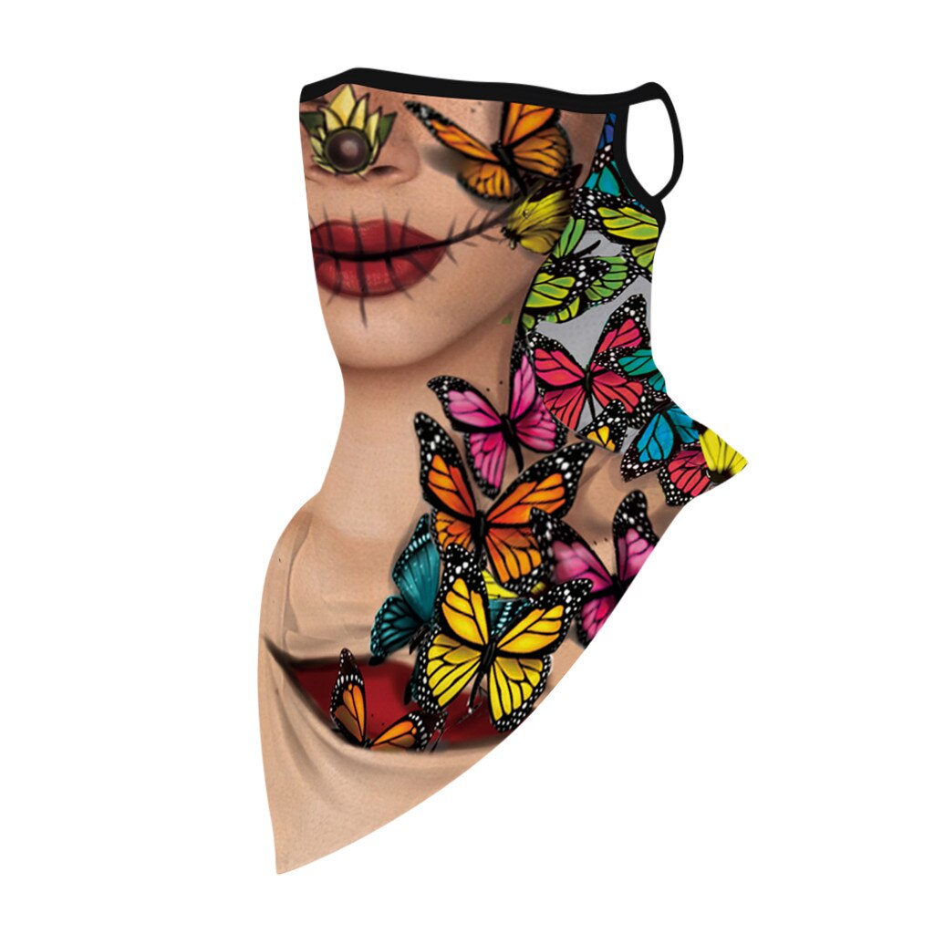 1 piece Outdoor Print Seamless Ear Mask Sports Scarf Neck Tube Face Riding Mask Scarf Activities Multi Function Bandanas