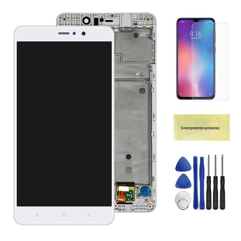 5.7 ''Originele Lcd Voor Xiao Mi 5S Plus Mi 5S Plus Mi5S Plus Lcd-scherm Touch Panel Digitizer met Frame Voor Mi 5S Plus: White With Frame