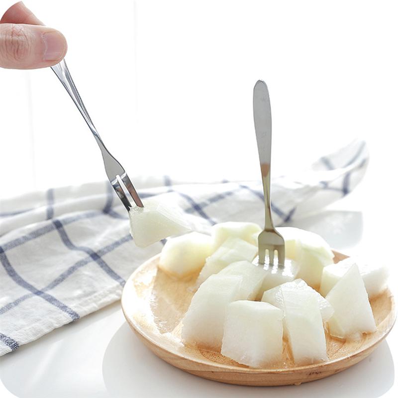 12 sztuk widelce robić owoców srebrny, gładki ze stali nierdzewnej stalowe długie uchwyt befsztyk widelce ciasto widelce widelce deserowe dla domu kuchnia